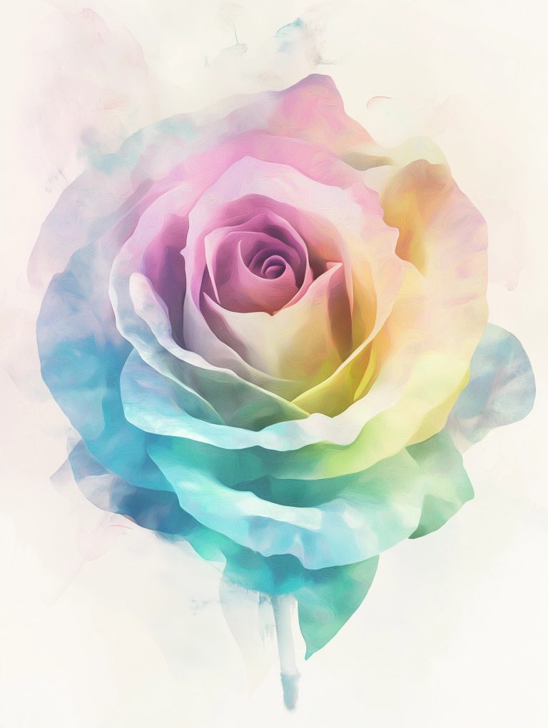 Pastel Watercolor Rose Design