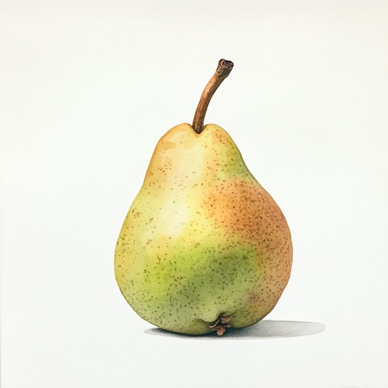 Pear on White Background