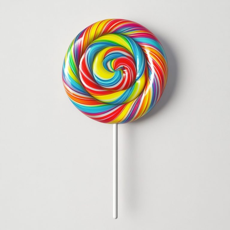 Photorealistic Colorful Lollipop