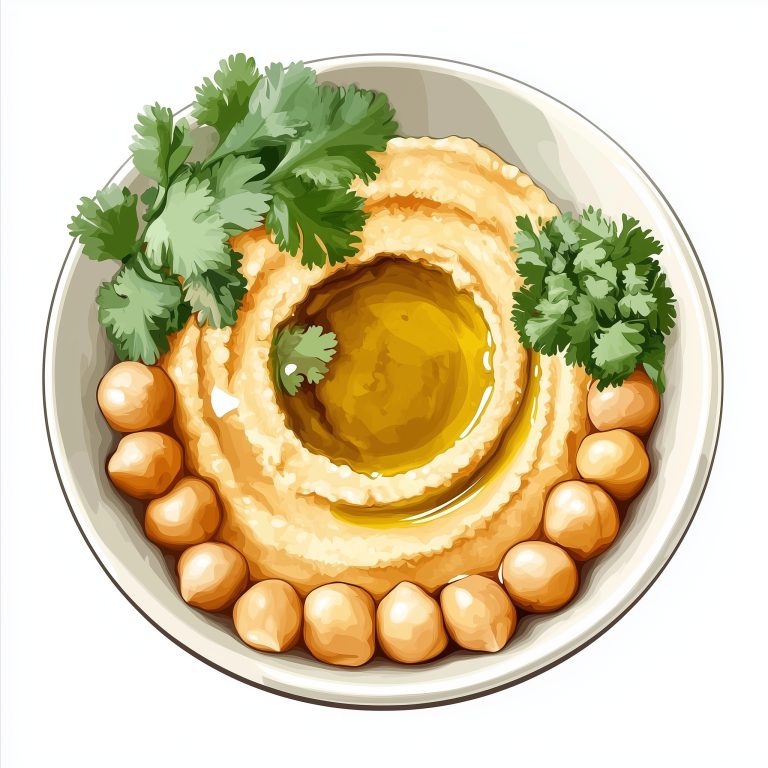 Photorealistic Hummus Bowl Design