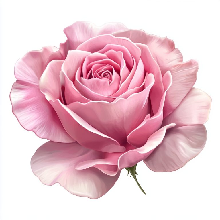 Photorealistic Pink Rose Clipart