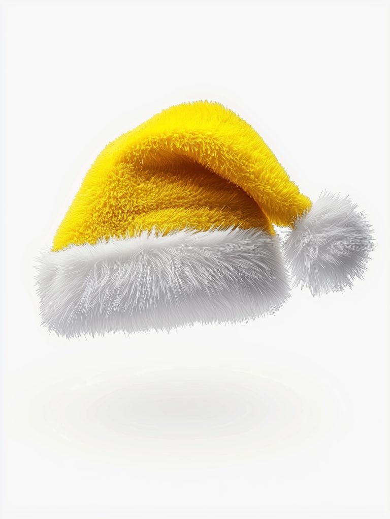 Photorealistic Yellow Santa Hat