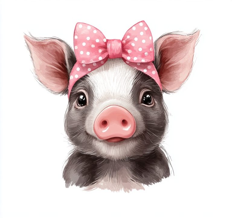 Piglet Sticker Illustration