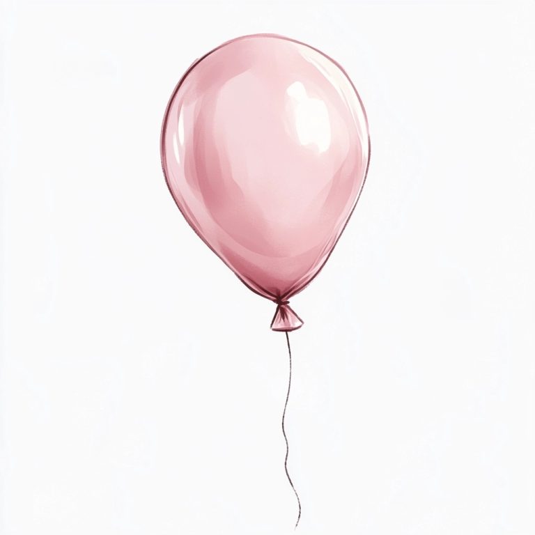 Pink Balloon Illustration