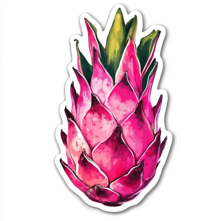 Pitaya Sticker on Black