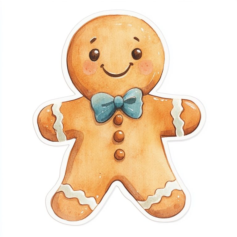 Pixar Watercolor Gingerbread Man