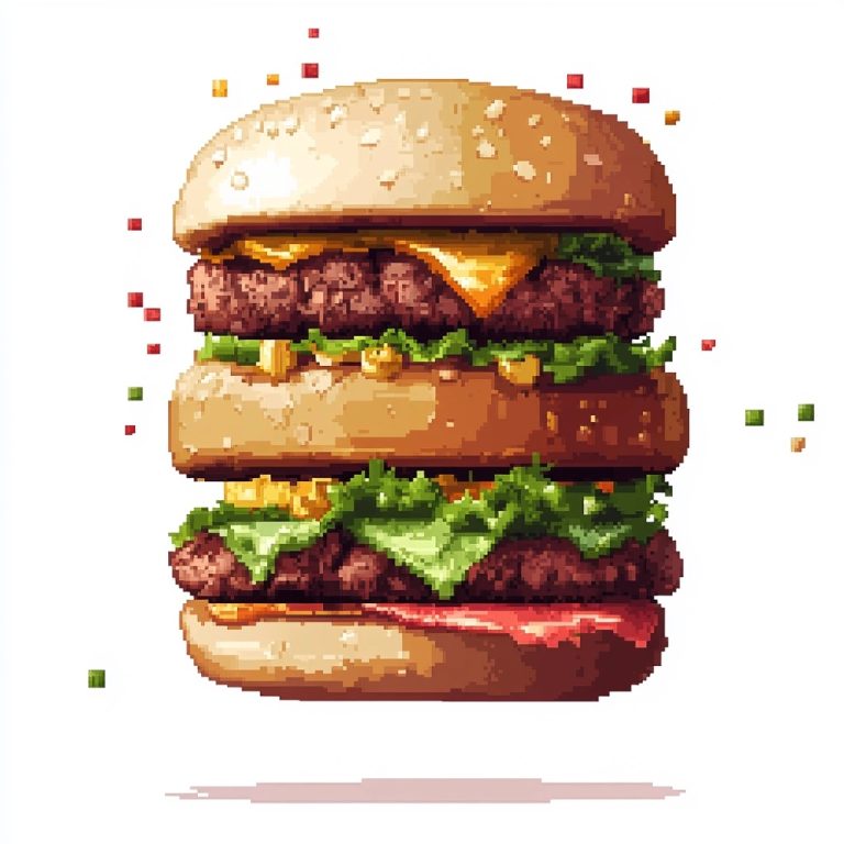 Pixelated Jetpack Hamburger