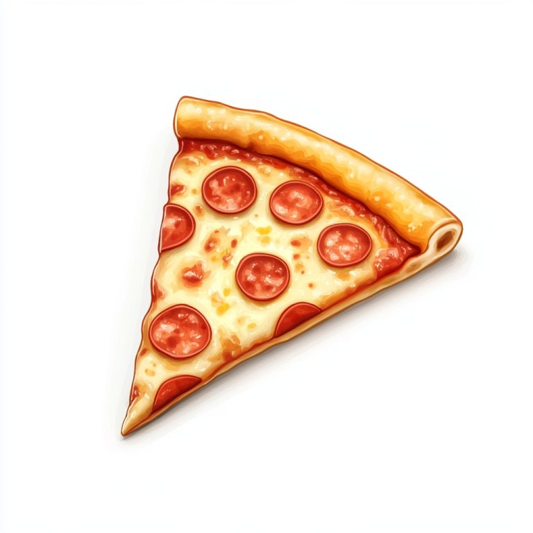 Pizza Emoji on White