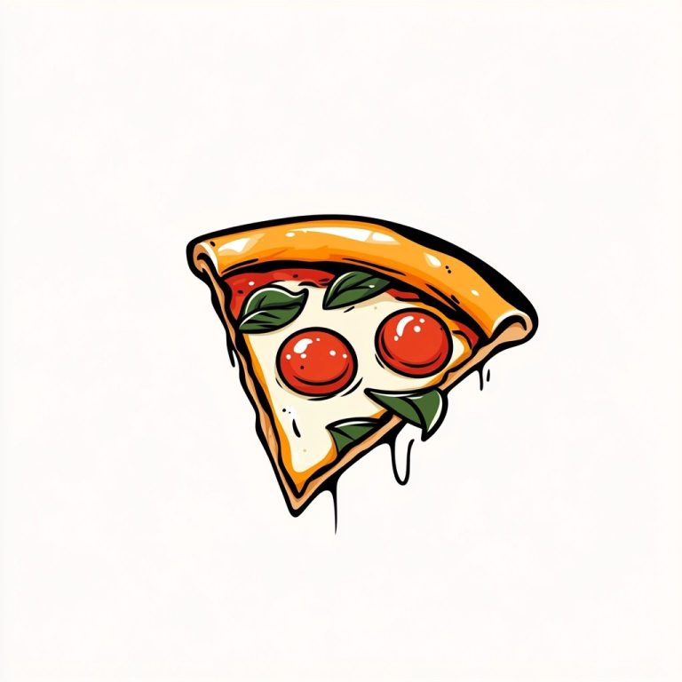 Pizza Logo on White