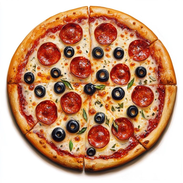 Pizza in Graphic Style