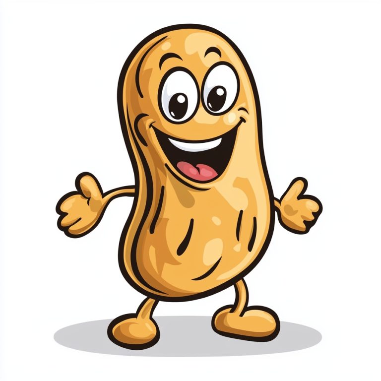 Playful Cartoon Peanut Character