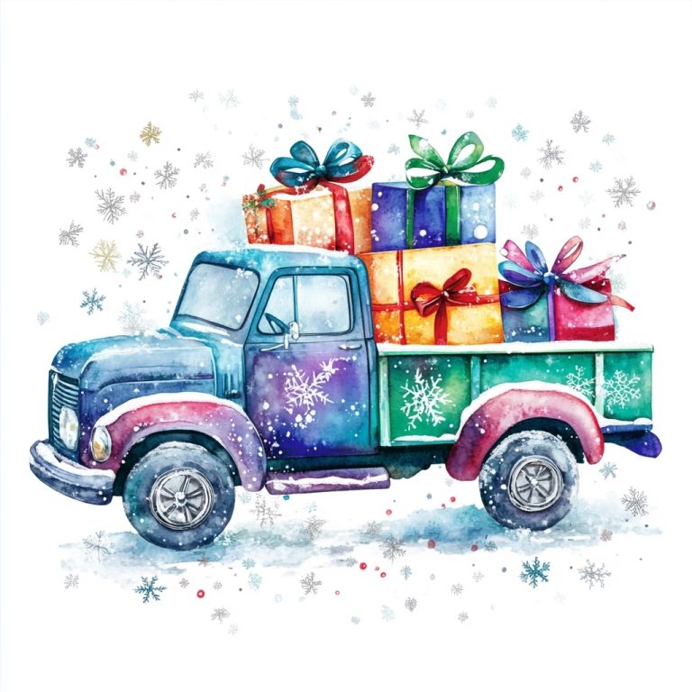 Playful Truck with Presents