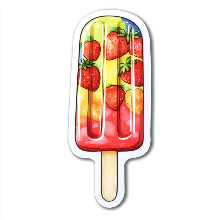 Popsicle Sticker Illustration