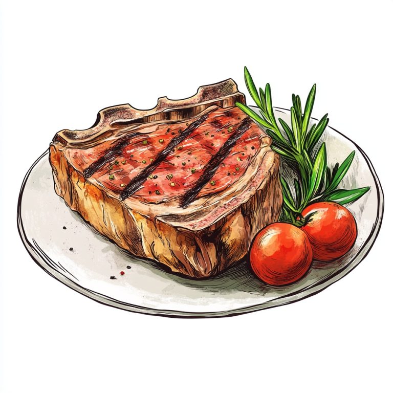 Pork Steak Illustration Design