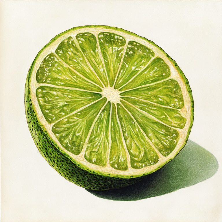 Postcard Lime Illustration