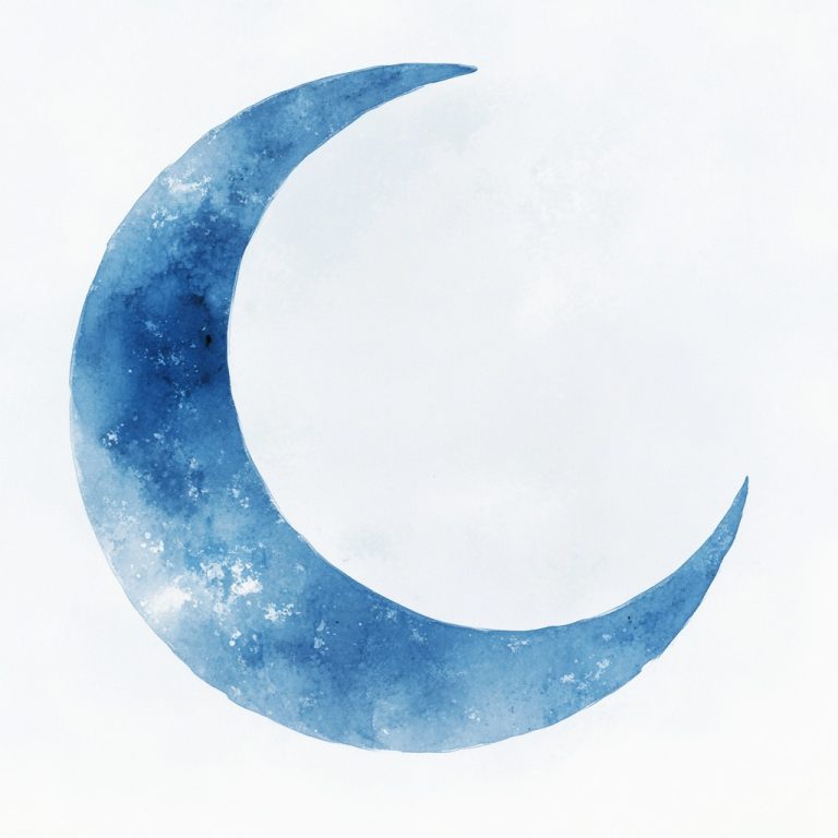 Powder Blue Crescent Moon