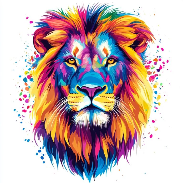 Prismatic Lion Portrait