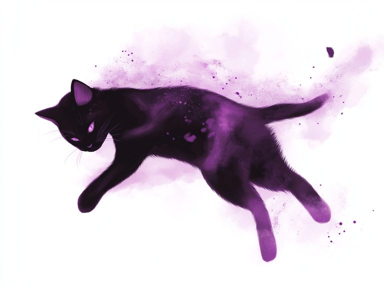 Purple Cat with Magic