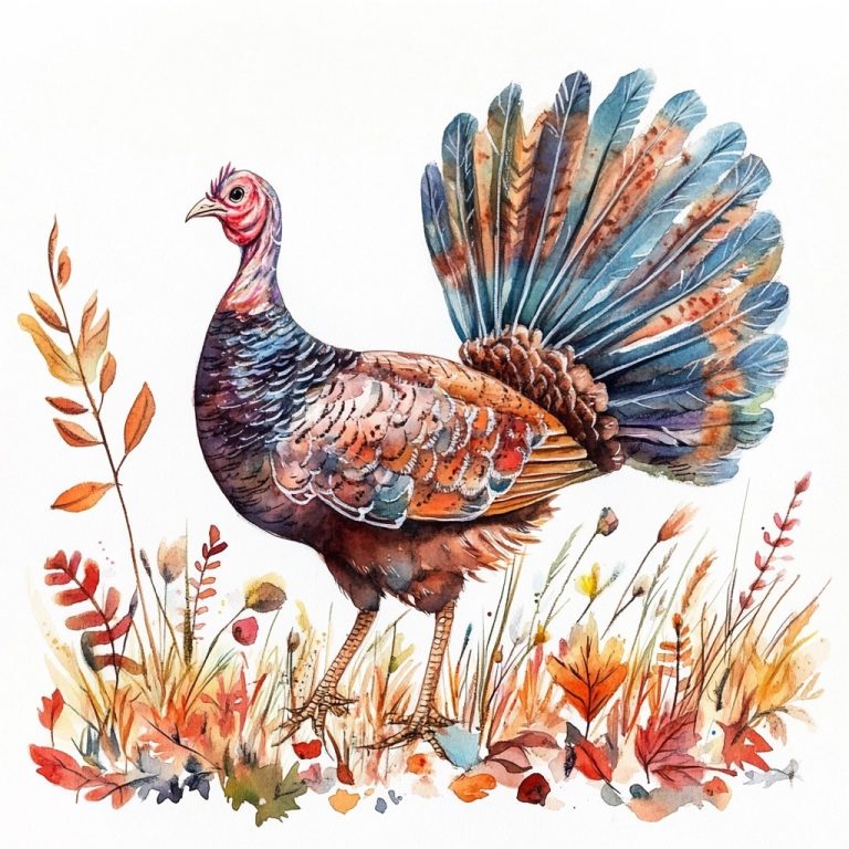 Quirky Turkey with Feathers