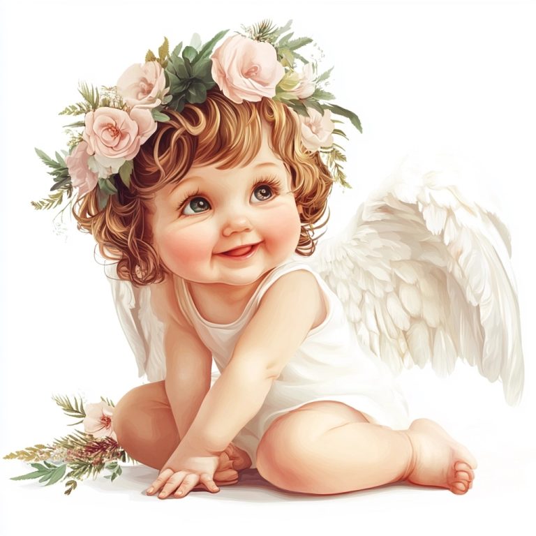 Realistic Angel Clipart Design