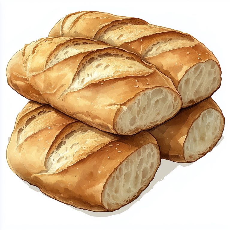 Realistic Baguette Illustration