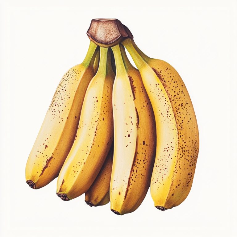 Realistic Bananas on White