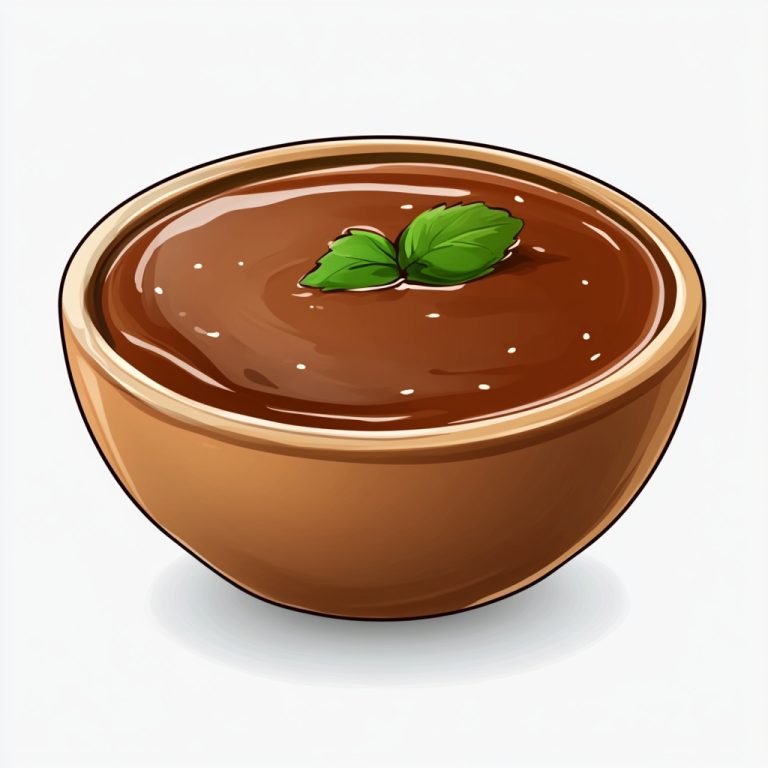 Realistic Brown Sauce Illustration