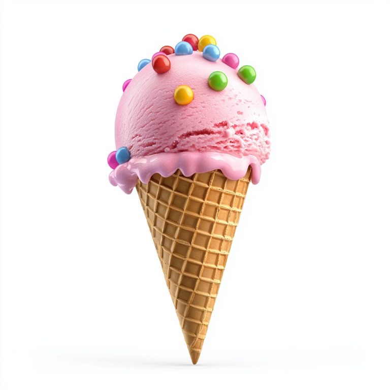 Realistic Bubble Gum Cone