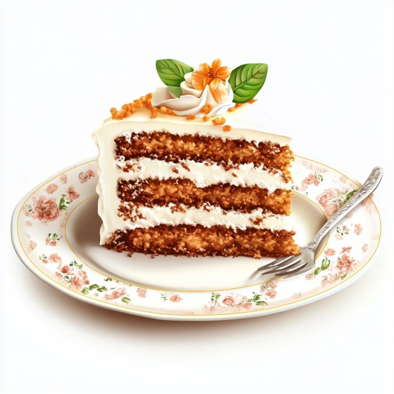 Realistic Carrot Cake Clipart