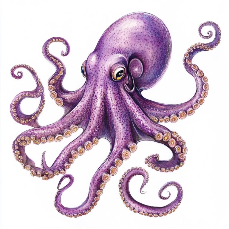 Realistic Feminine Octopus Design