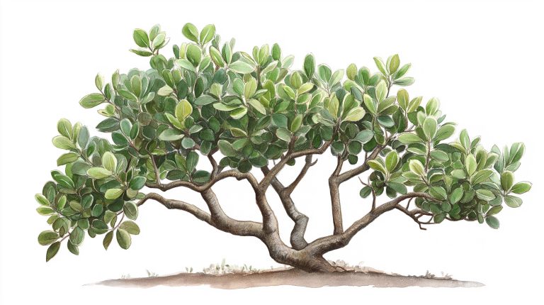 Realistic Ficus Microcarpa Watercolour scaled