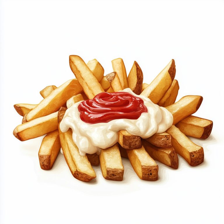 Realistic French Fries Illustration