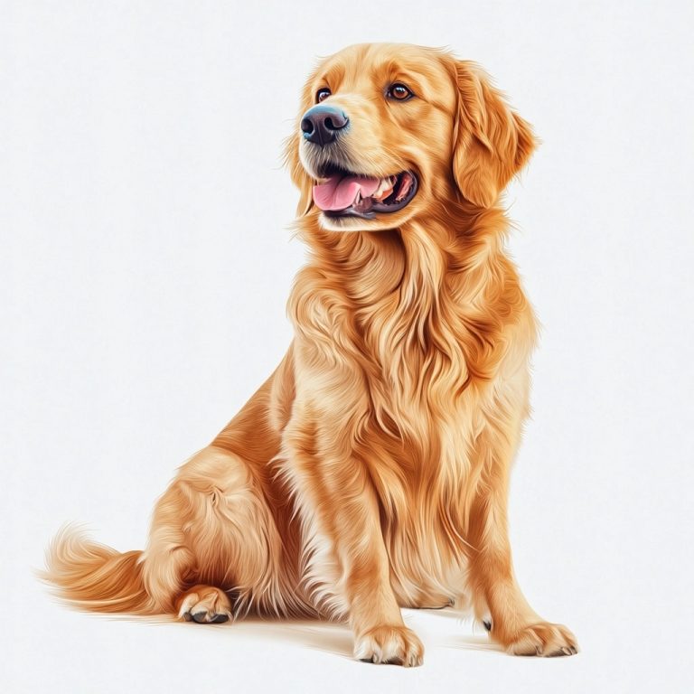 Realistic Golden Retriever Portrait