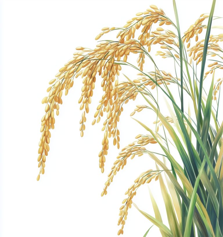 Realistic Golden Rice Plant