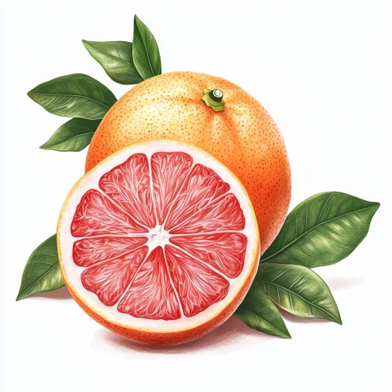 Realistic Grapefruit Composition