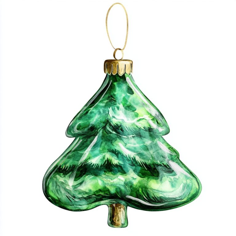 Realistic Green Tree Ornament