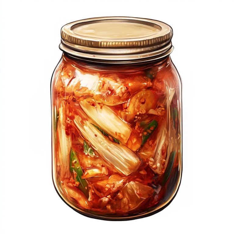 Realistic Kimchi in Jar