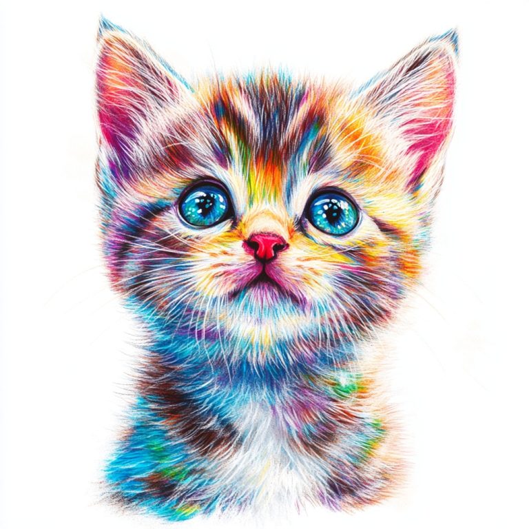 Realistic Kitten Drawing