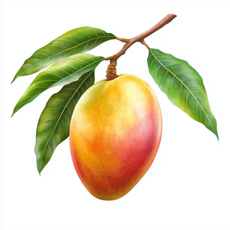 Realistic Mango Branch Illustration