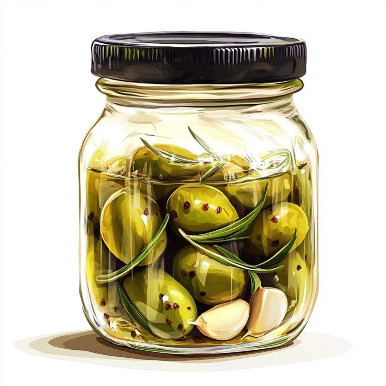 Realistic Olives in Jar