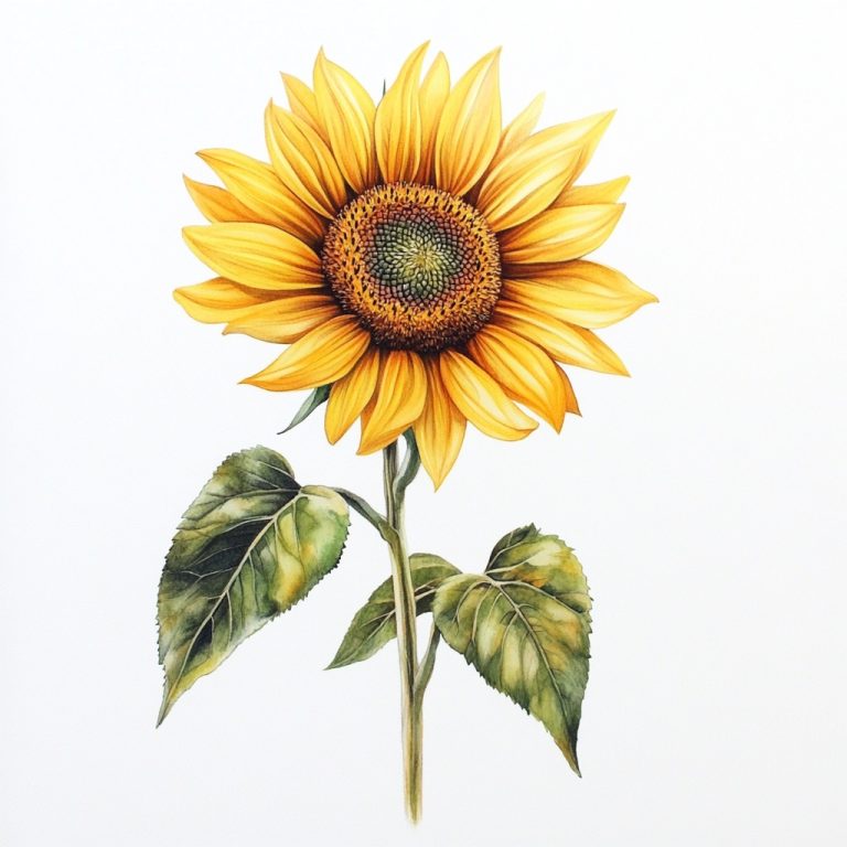 Realistic Sunflower Illustration