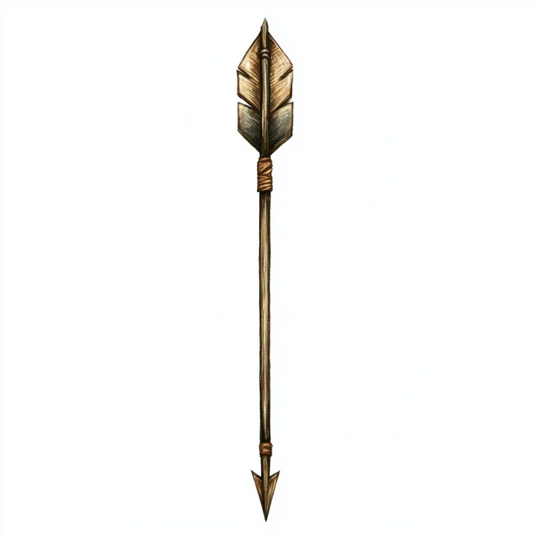 Realistic Vintage Arrow Drawing