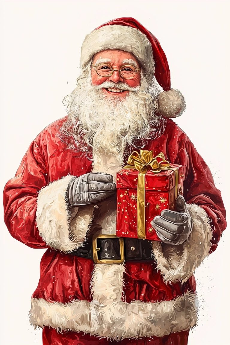 Realistic Vintage Santa Claus