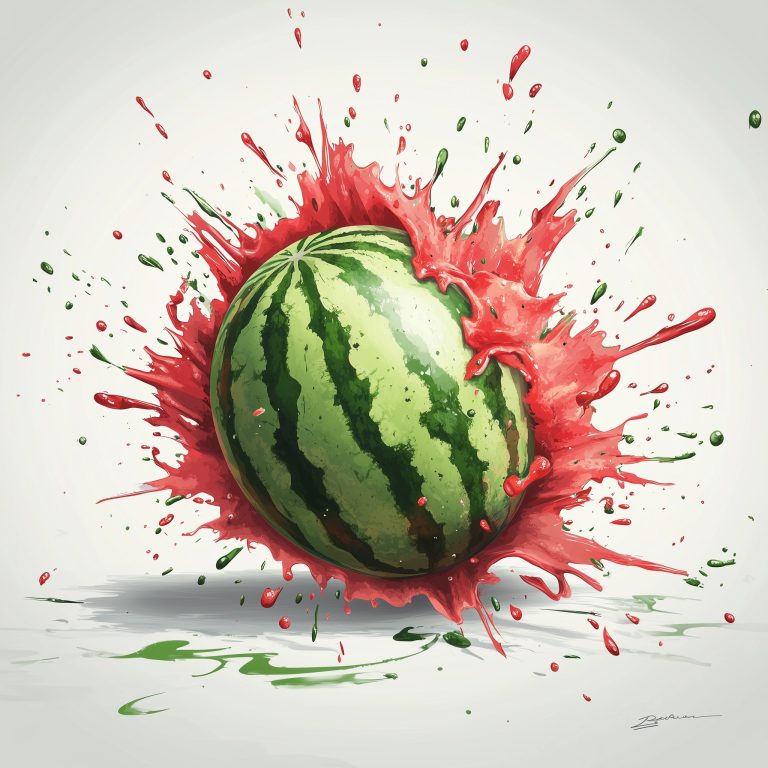 Realistic Watermelon Splash