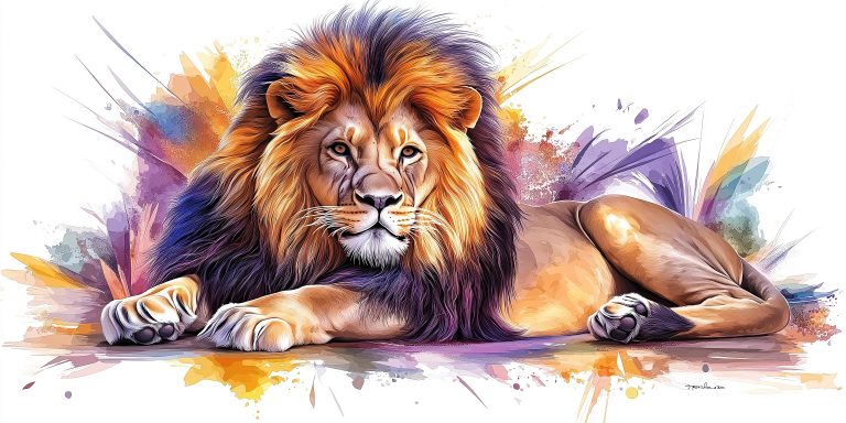 Regal Lion Oil Painting scaled