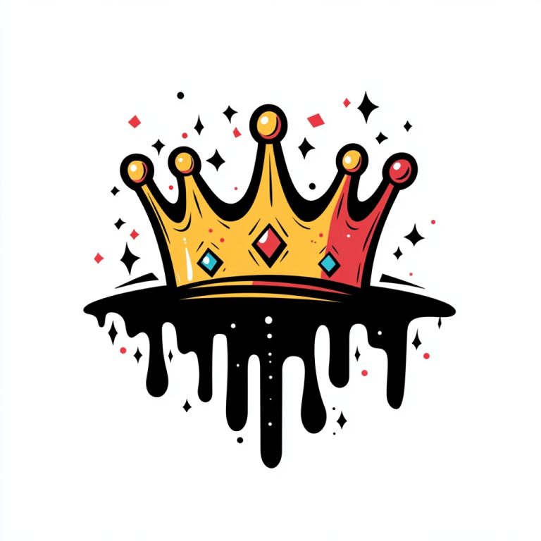 Retro Cartoon Logo Crown