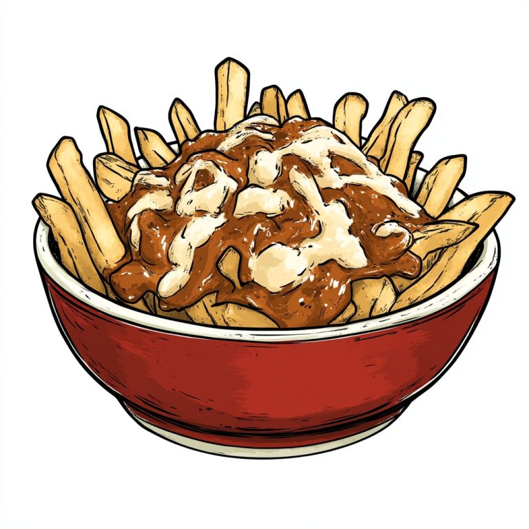 Retro Comic Poutine Illustration