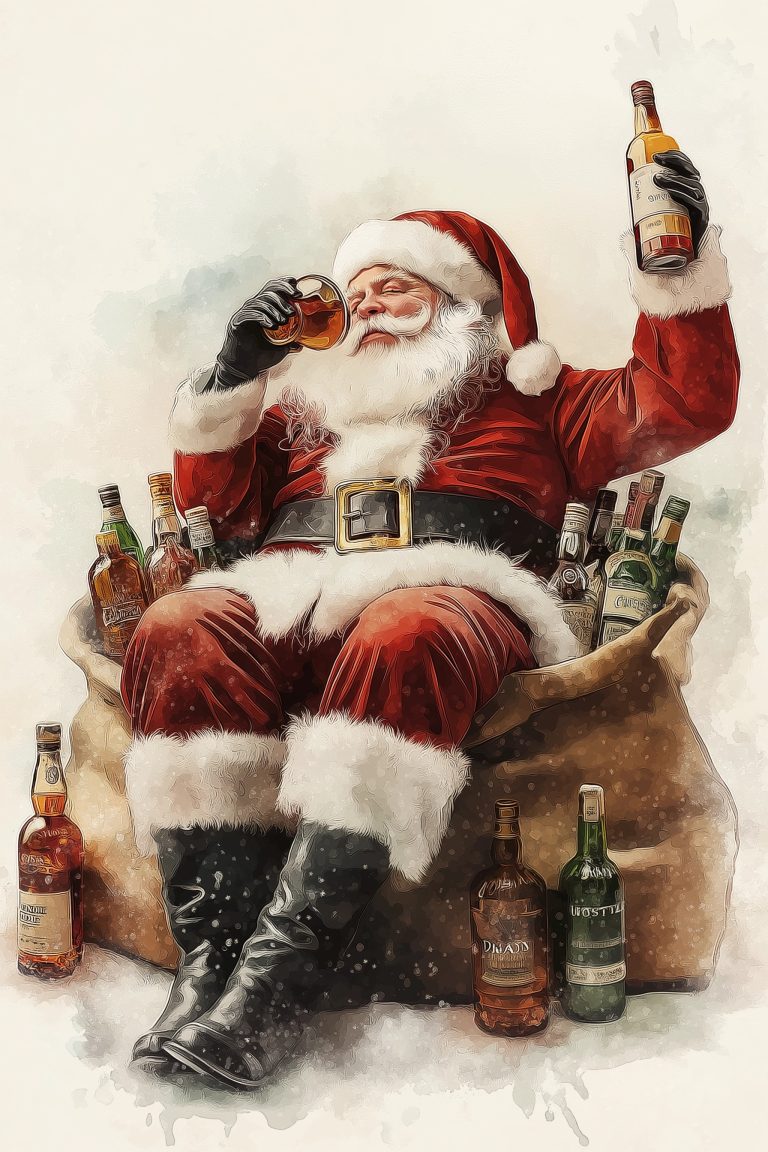 Retro Santa with Liquor scaled