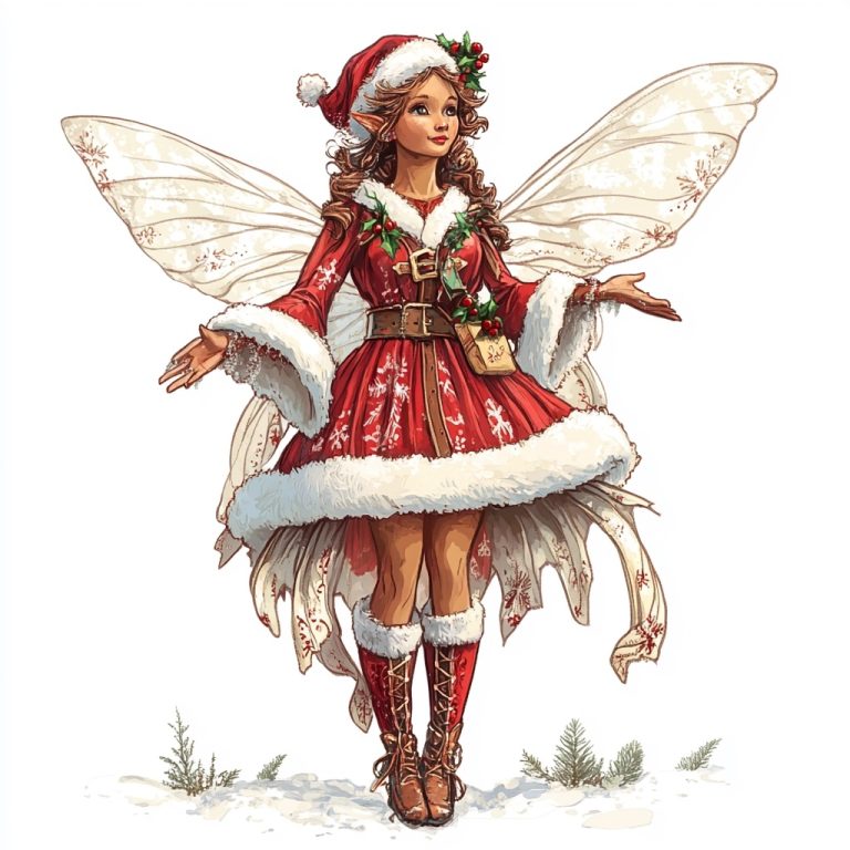 Rustic Christmas Fairy Clipart