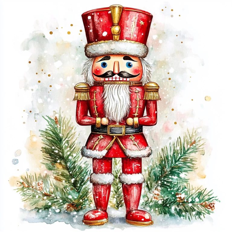 Rustic Christmas Nutcracker Clipart